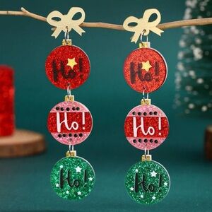 Ho Ho Ho Dangle Earrings